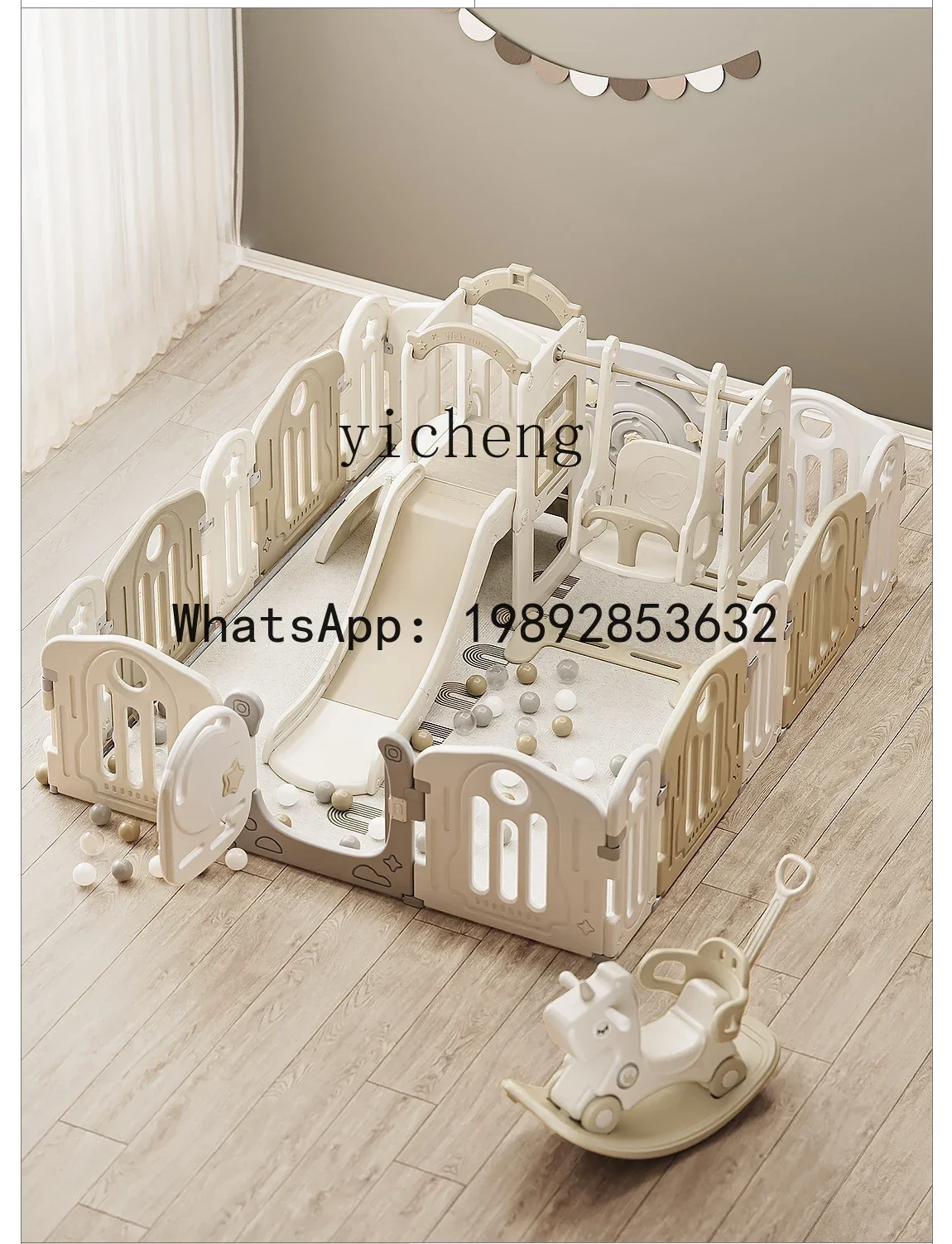 AD Baby Glijbaan Klimrek Indoor Home Baby Glijbaan Drie-in-één multifunctionele speeltuin