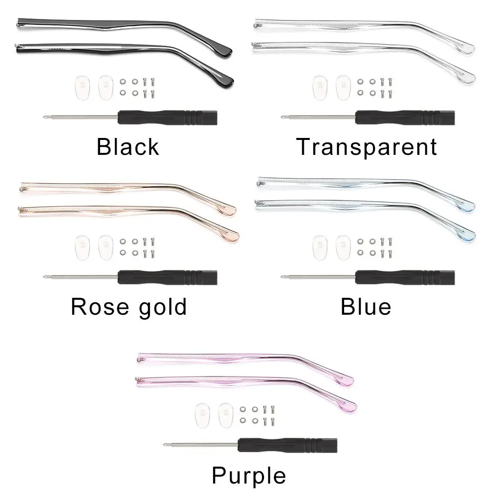 Afbeelding 6: 1 Paar Vervanging Tempel Plastic Arm Bril Zonnebril Spektakel Crystal Plain Metalen Been Accessoires Tempels