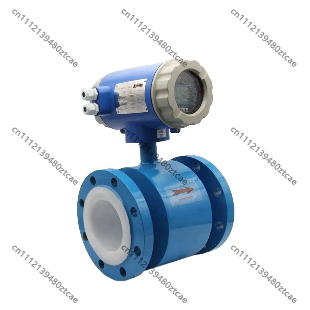 Digital Flange Type Electromagnetic Flowmeter, 4-20mA RS485 Modbus Output, High Precision Liquid Flow Measuring Instrument