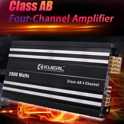 High Power Class AB 4-Way Four Channel Car Amplifier RMS 4*75W Car Audio Amplifier DC 12V HiFi Audio Stereo Car Power Amplifier