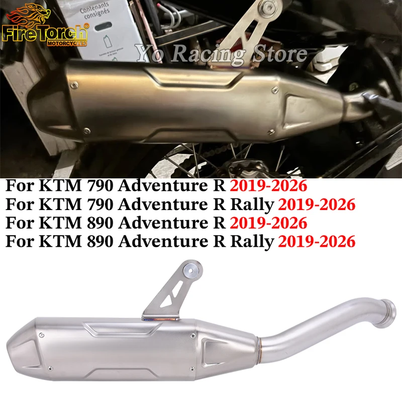 Slip On For KTM 790 890 Adventure R Rally 2019 - 2026 Motorcycle Exhaust Escape System Mid Link Pipe With Muffler Moto DB Killer