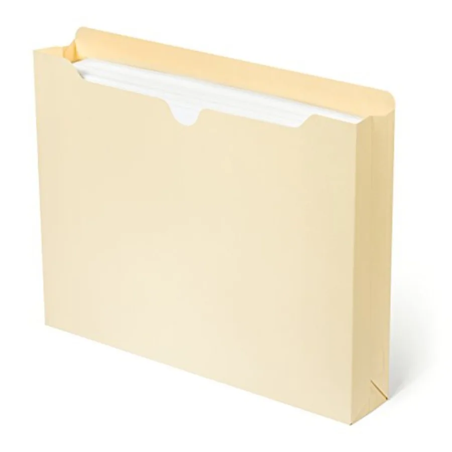

Manila File Jacket 50 Folders Reforced Straight Cut Tab Heavy Duty Expansion Pocket Letter Size 50 Pack