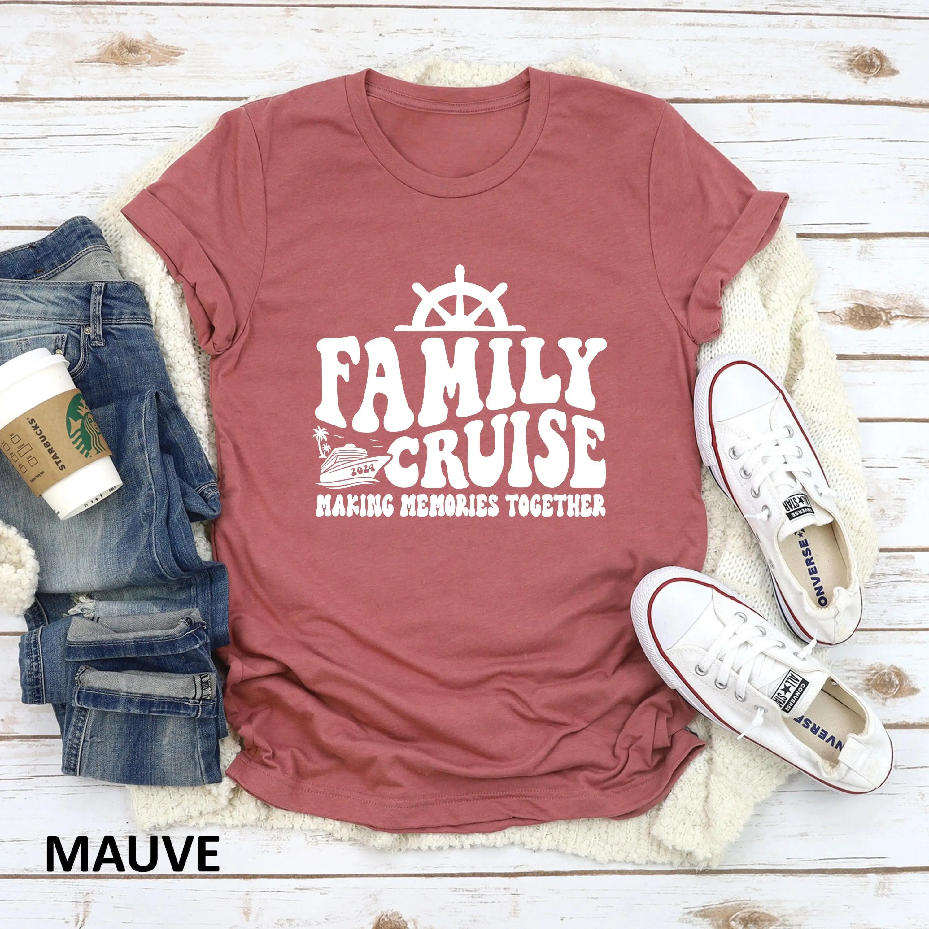 

Футболка с семейными круизными воспоминаниями вместе, отпуск, лето 2024, с