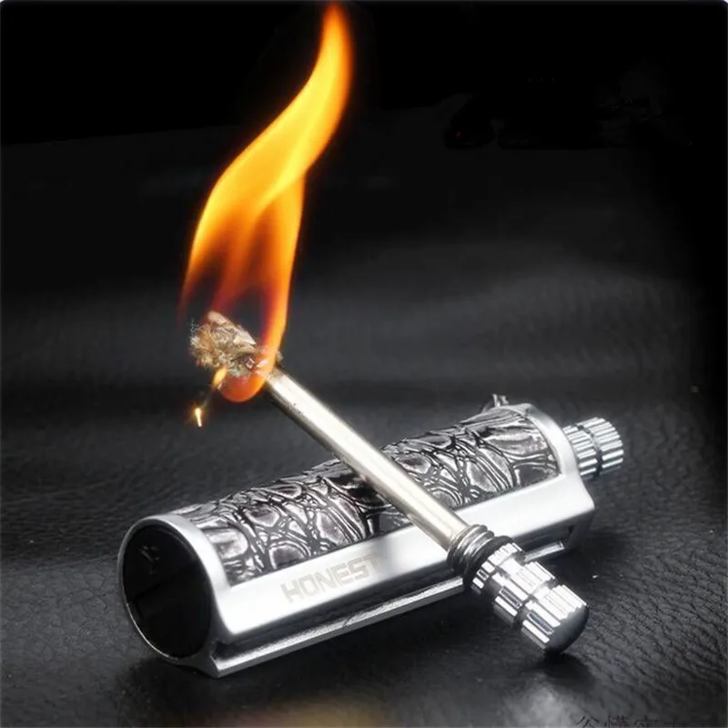 HONEST Outdoor Match Multifunctional Camping Lighter Waterproof Portable Lighter Waterproof Metal Outdoor Survival Tool