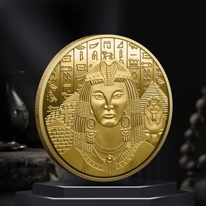 Monete da collezione Cleopatra greca Attrazioni turistiche Collezione di monete fortunate del commercio egiziano Medaglie commemorative