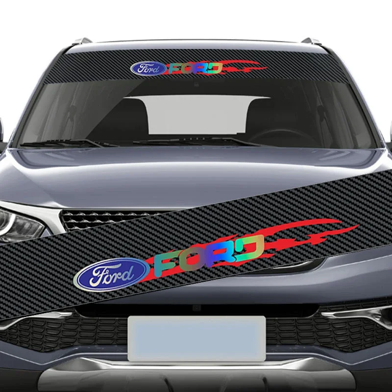 Car Front Trunk Windshield Sticker for Ford Ecosport Edge Fiesta Explorer Focus Ranger Mondeo Transit Galaxy Raptor Accessories