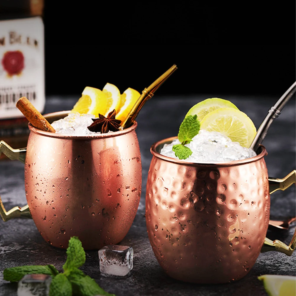 Mini 60ml Moscow Mule Mug Coffee Wine Bear Cup Hammered Copper Plated Cup Home Kitchen Bar Supplies