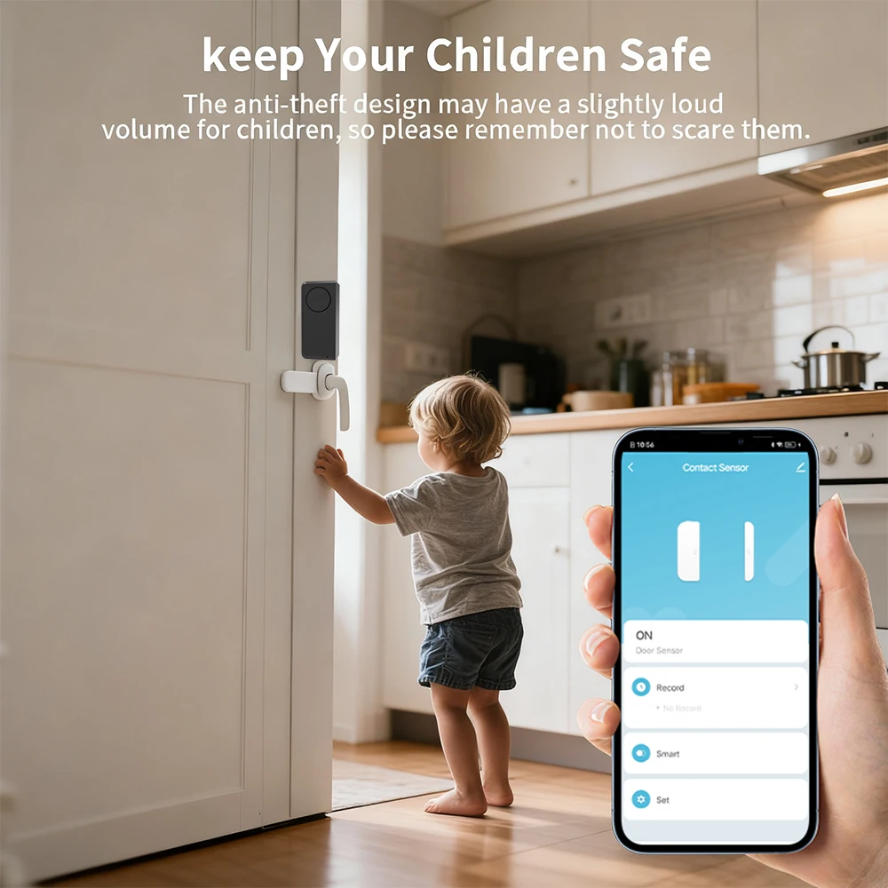 2.4G واي فاي الباب الذكي الاستشعار المغناطيسي مراقبة المنزل باب ونافذة فتح كاشف إنذار الأمن التحكم في ربط الحياة الذكية #4
