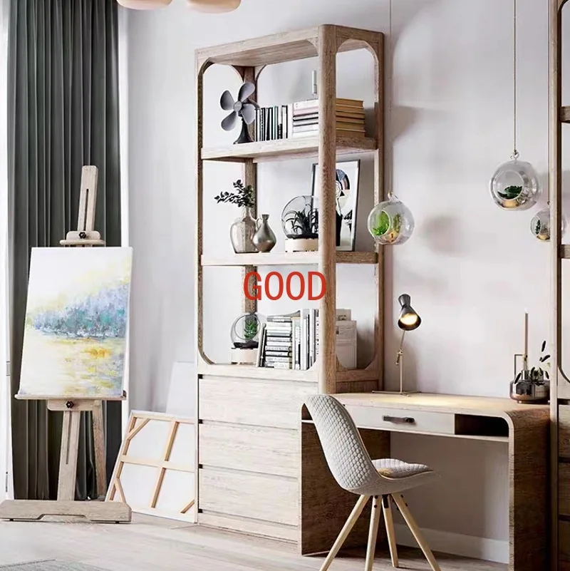 American RH original single French rural retro solid wood bookcase