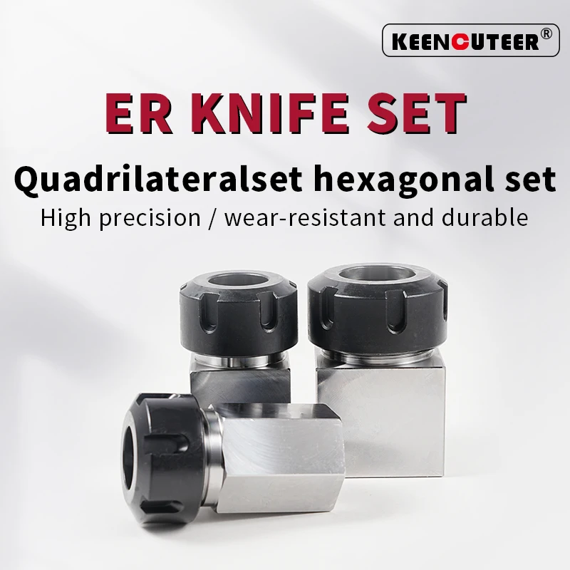 Quadrado ou Hexagonal Conjunto de Facas Fresagem Collet Conversão Substituível Extensão Rod Splice Thread Er25 Er32 Er40