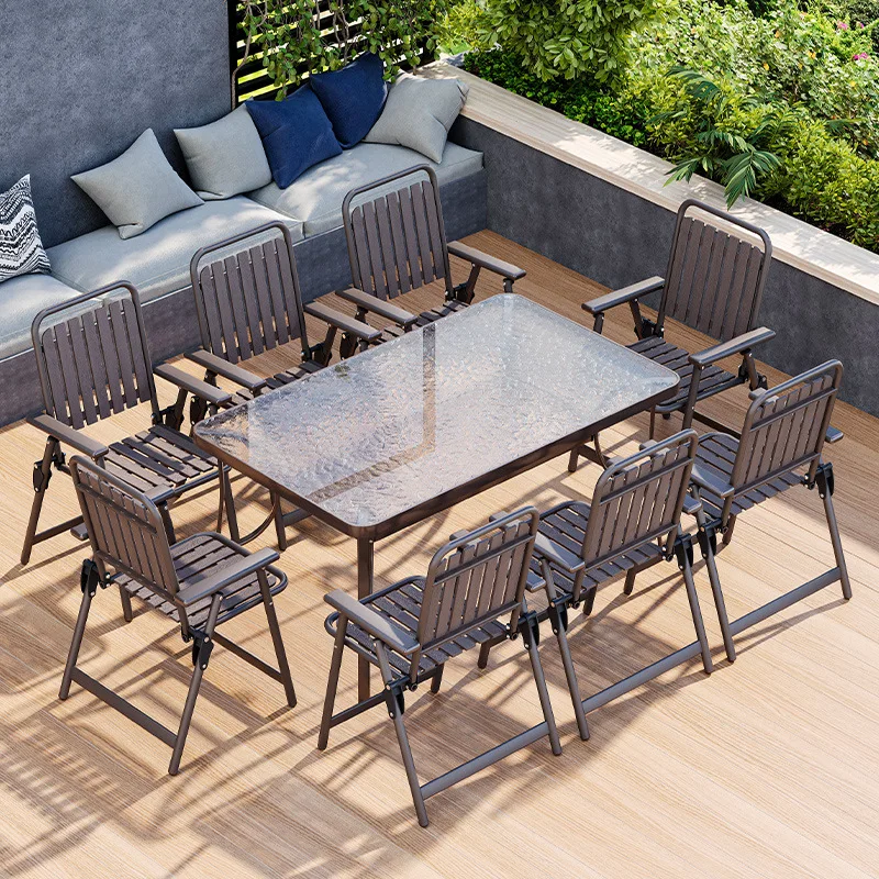 

Уличные столы и стулья, простая комбинация складного стола и стула из кованого железа