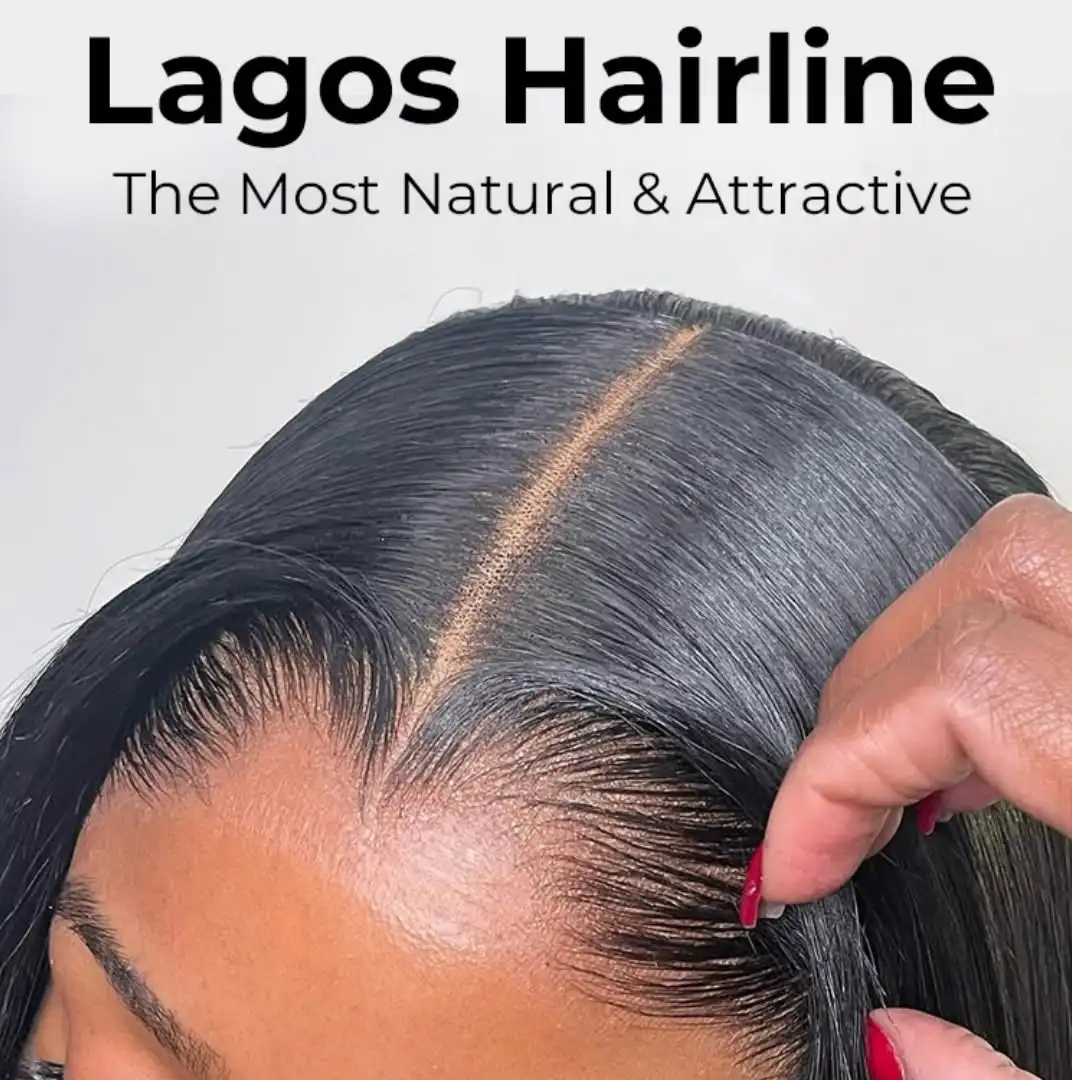 Peluca de cabello humano Lagos Hairline 1b4 Ombre con encaje frontal invisible 13x4, ondas sueltas y profundas, pre-arrancada para mujer
