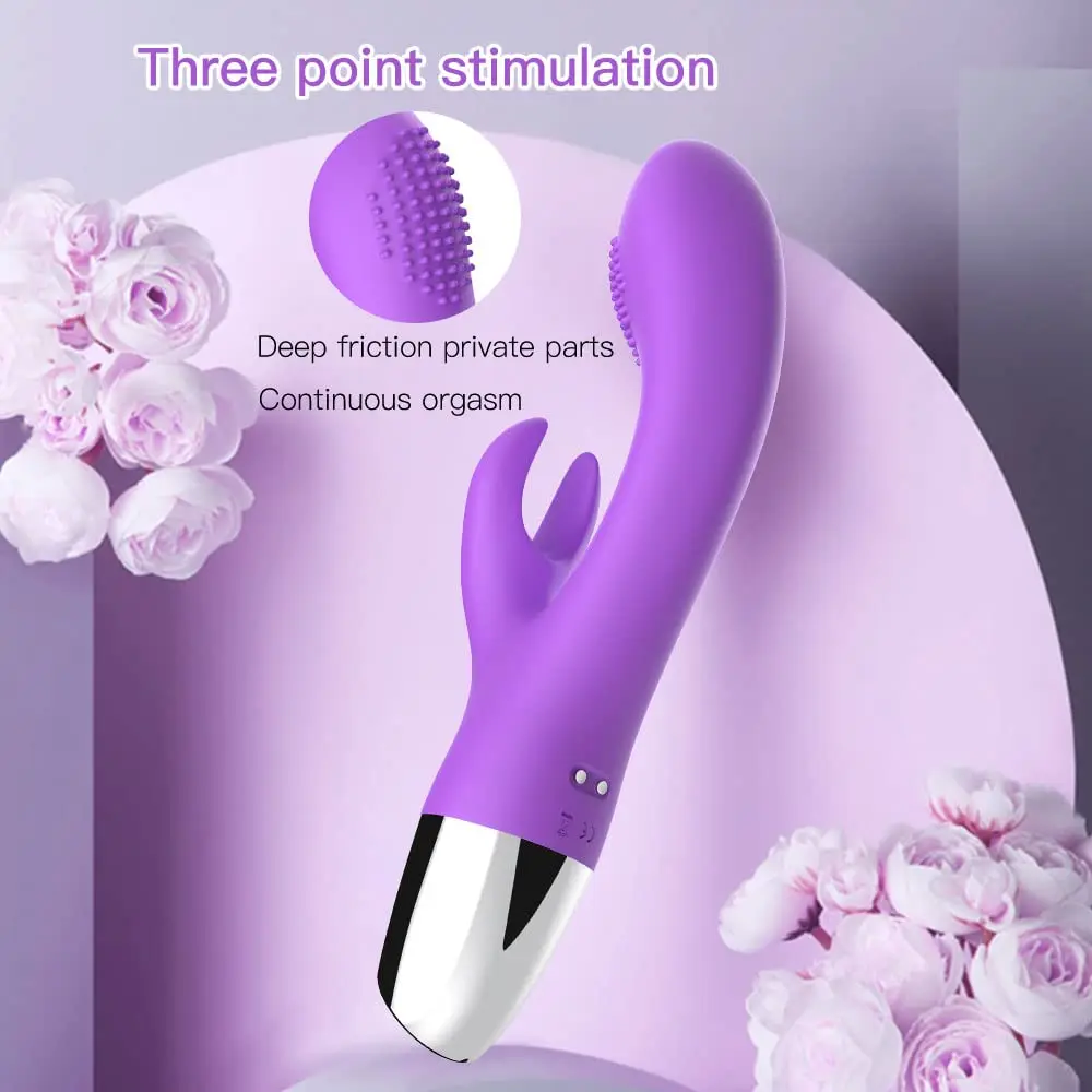 G-spot Vibrator kelinci wanita, Dildo klitoris wanita getaran Mode dapat diisi ulang tahan air Stimulator, mainan dewasa membuat wanita senang