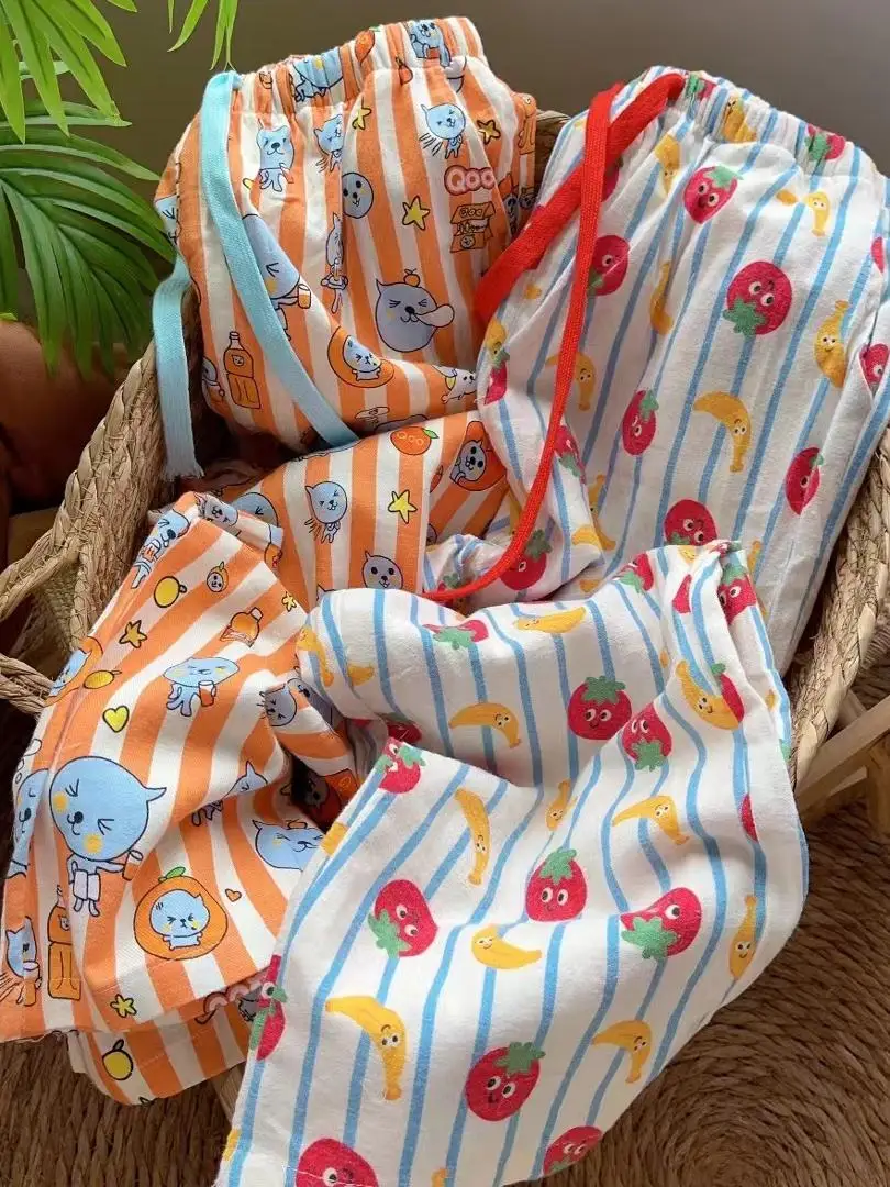 

New Cotton Flannel Sp Pants Women's Autumn Spring New Lazy Sle Soft Cute Walking Pants Comfortable Home Long Pants