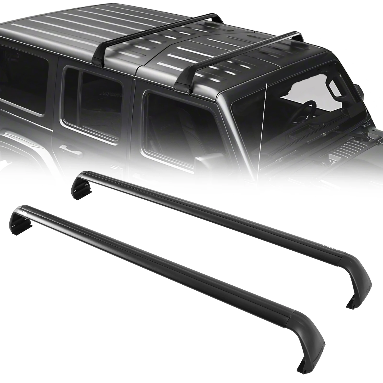 

Black Luggage Roof Rack for 2007-2024 Jeep Wrangler JK JL Gladiator JT 2&4 Door