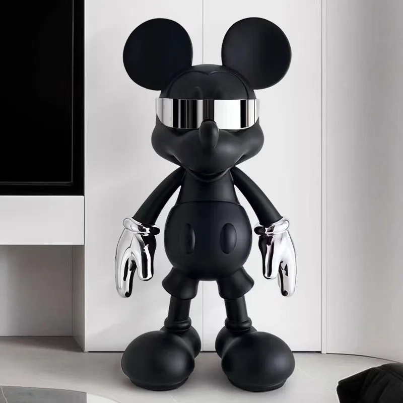 [Funny]56cm Disney Mickey Mouse Sunglasses style resin Action figure toys statue collection model home decoration kids best gift