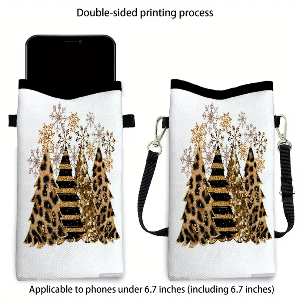 

Merry Christmas Crossbody BagPrint Phone Wallet with Adjustable Shoulder Strap Unisex Design Daily Use, Travel,Gift 8.23