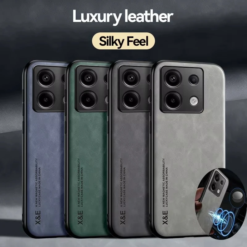 Shockproof Magnetic Car Holder Case For Xiaomi Redmi Note 14 Pro 5G 13 12 11 14C 13C 12C 4G 11S 12S Protective Cover Phone Coque