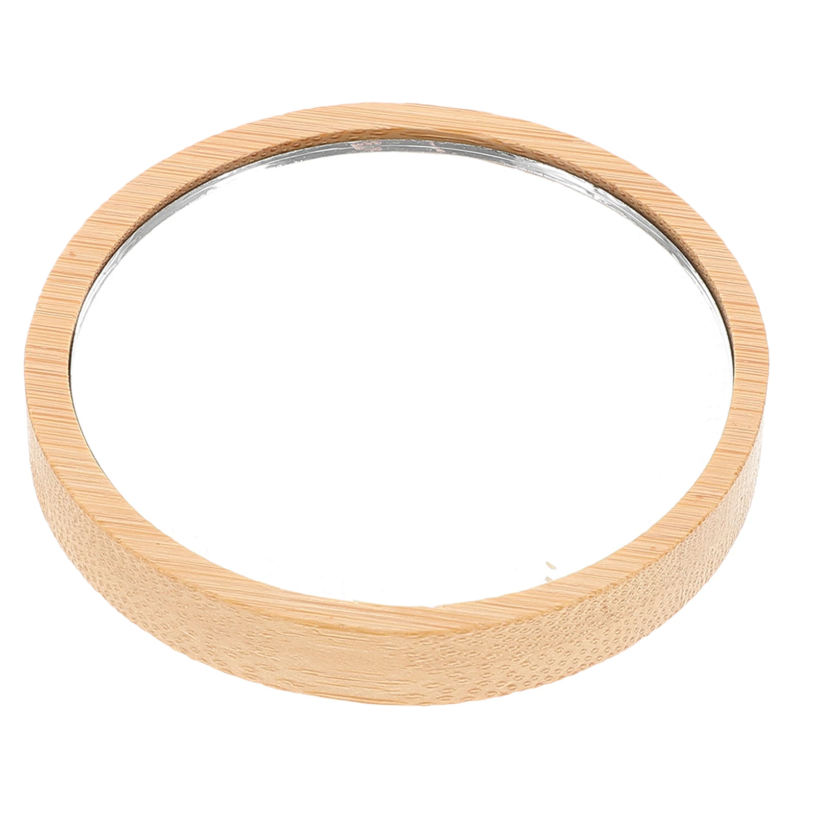 Espelho infantil de bambu, portátil, pequeno, h, mesa de corte de cabelo, barbeiro, espelhos compactos, vaidade de madeira, bolso decorativo de viagem