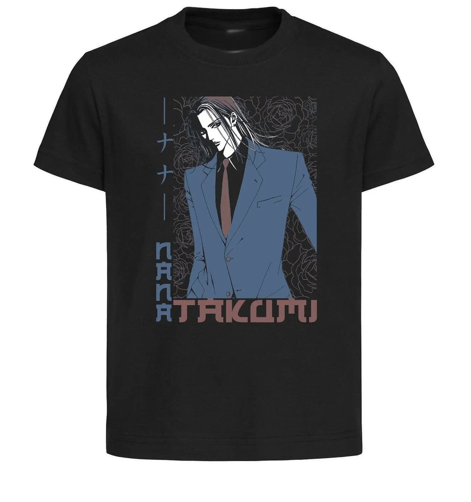 Unisex Black Japanese Style T-Shirt - Nana - Takumi Ichinose SA1038-