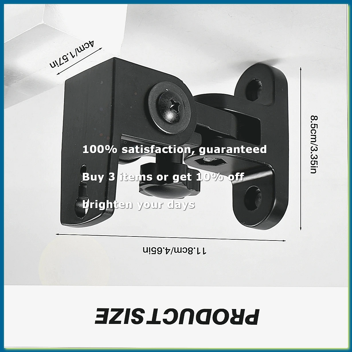 ●Speaker Wall Mount Bracket, Zinc Alloy Universal Surround Sound Wall Holder Stand(2 PCS)-ABFB