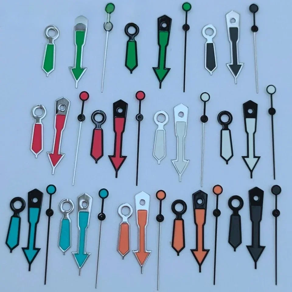 HOT NH35 NH36 NH38 7S26 7S36 4R35 4R36 Watch Hands Black Blue White Orange Green Red Hands Green Luminous