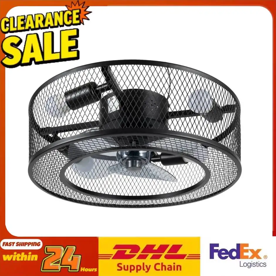 

Потолочный вентилятор со встроенным светильником 40 Вт, с пультом дистанционного управления, двойным управлением, энергоэффективный, для гостиной, спальни, дома