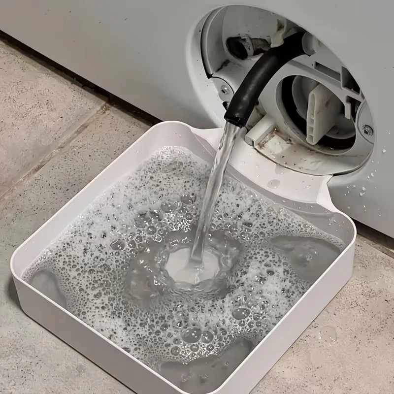 Washing Machine Drain Water Collection Tray No Overflow Lint Filter and Foreign Object Collection Drip Tray Clean Laundry Part