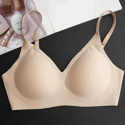 Women's Wireless Seamless Invisibles Sleep Padded Bralette Bra Lightly Lined Full-Coverage 89% Real Silk Yoga Everyday Bra