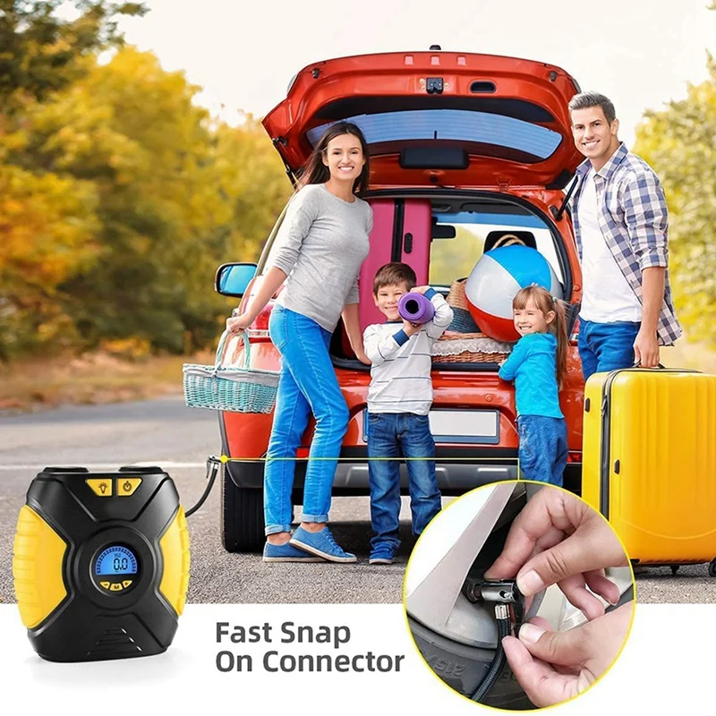 Digital Car Tire Inflator Portable Air Compressor For Car Tire Pump Automatic 12V Electric Car Air Pump For Car Tires