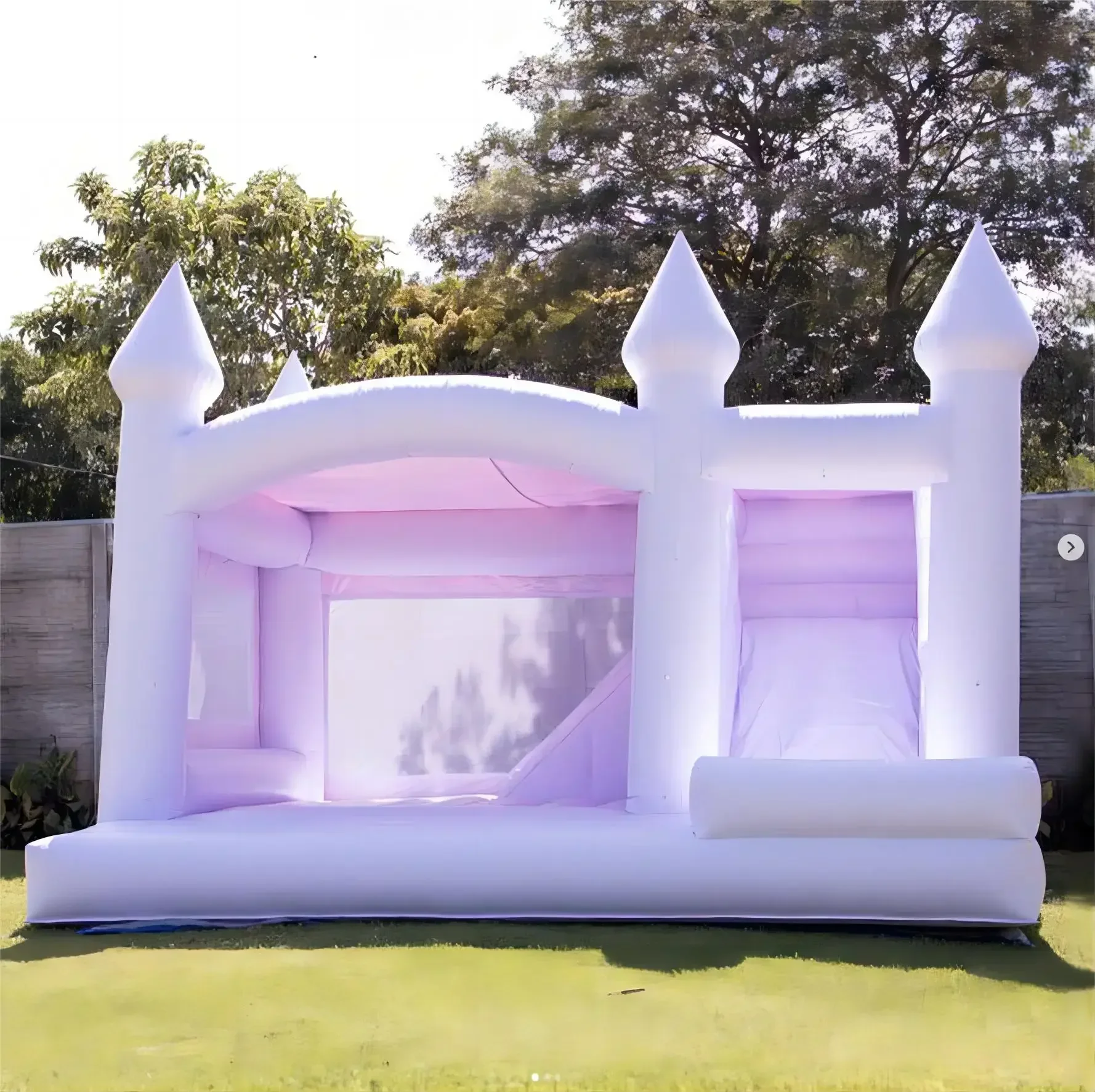 

2024 Hot Selling Pastel Colors Inflatable Jumping Castle Slide Combo Bounce House Inflatable Wedding Castles Party Trampoline