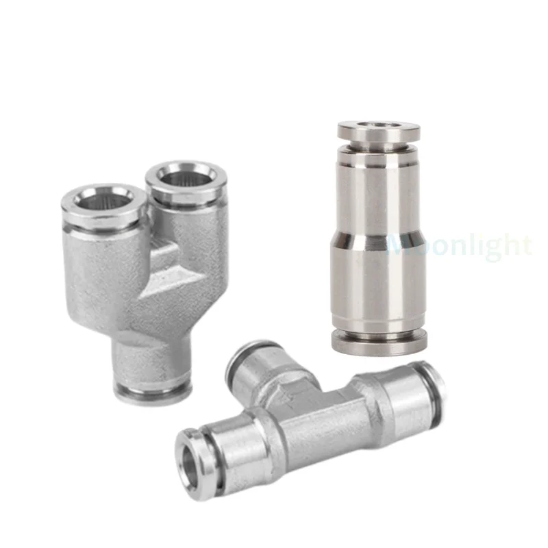 PG PEG 304 stainless steel metal Pneumatic Fittings Pipe Connector Tube 4 6mm OD Hose Reducing 10 12mm Push In Air Quick Fitting