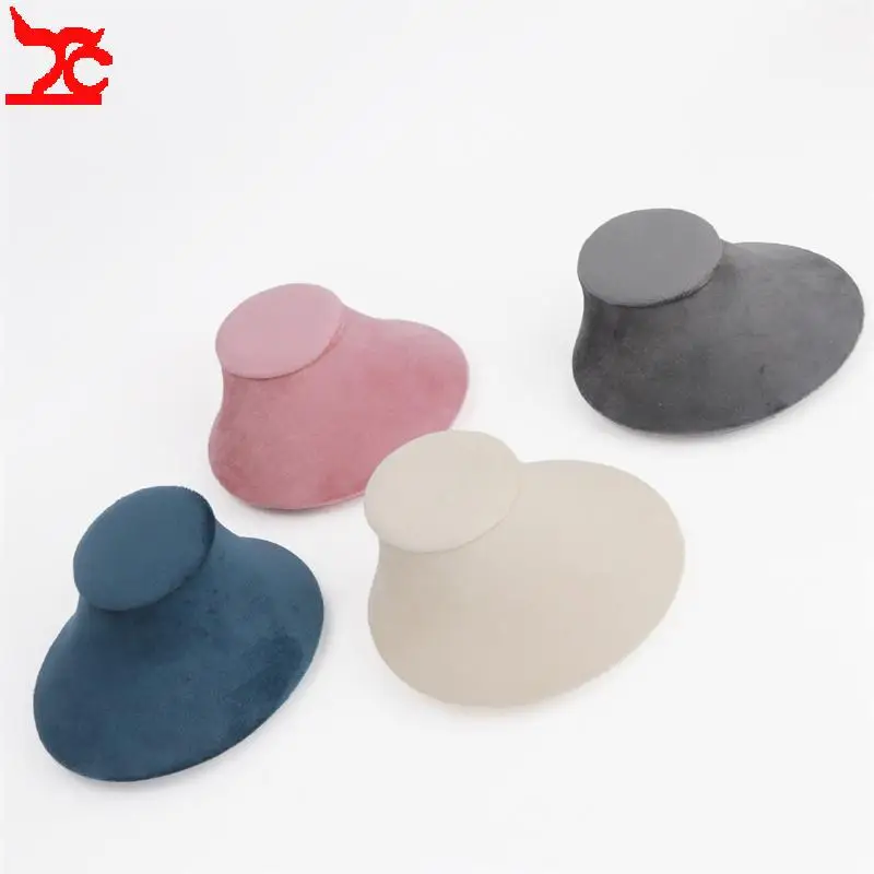 Jewelry Counter Necklace Pendant Display Holder Velvet Neck Model Pearl Necklace Chain Organizer Props
