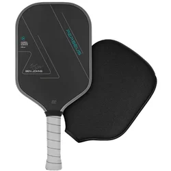 Paleta de Pickleball de fibra de carbono BEN JOHNS T700, superficie de fricción de carbono, núcleo de panal de polímero de 16MM, potencia mejorada, giro y Control