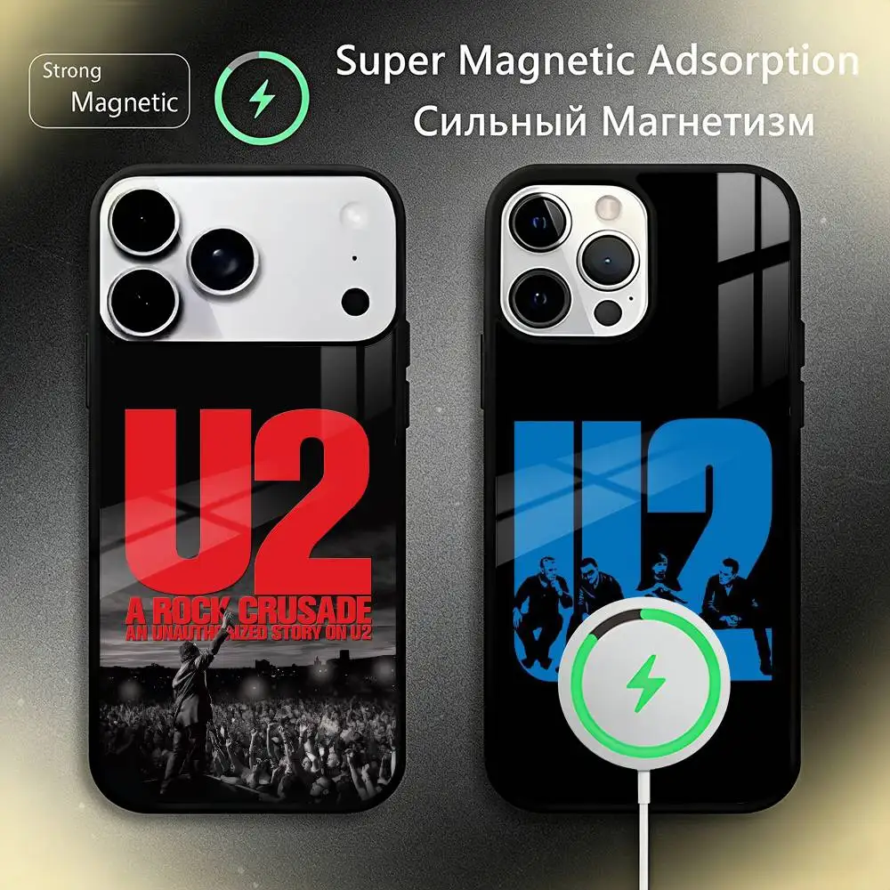 

Band U-U2 Phone Case For iPhone17,16,15,14,13,12,11 Plus,Pro Max For Magsafe Wireless Charging