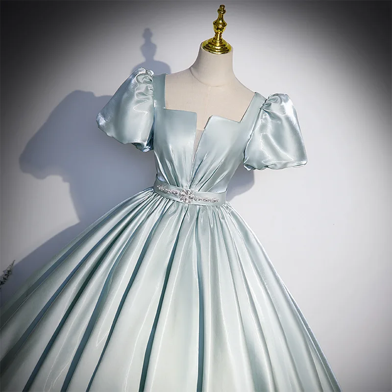 Banquet evening dress  new high-end temperament host puffy skirt art exam socialite party dress female spring