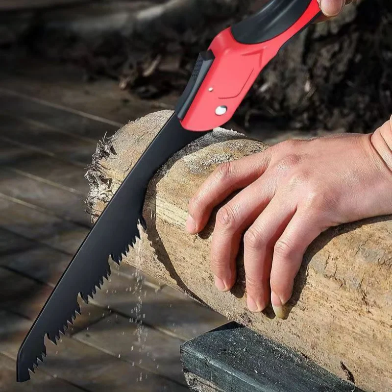 منشار يدوي قابل للطي SK5 فولاذي بتصميم زر واحد أداة قطع الخشب الحادة للتخييم يمكنك صنعها بنفسك لتقليم الحدائق منشار يدوي مدمج