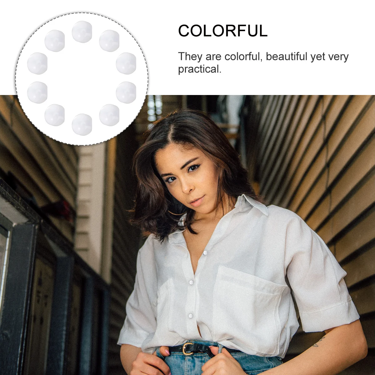 

10pcs Round Iridescent Buttons 2-Hole Diy Fastener For Clothing Bags Craft Sewing Decorative Button Loose Pearl Buckle Cheongsam