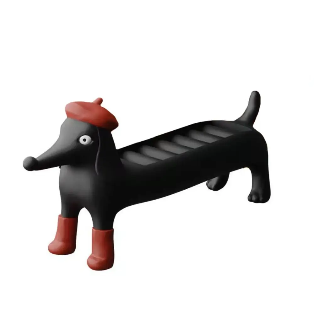 Resin Dachshund Ring Organizer Dustproof Ring Holder Jewelry Display Box Cartoon Display Stand Ring Trinket Storage Box