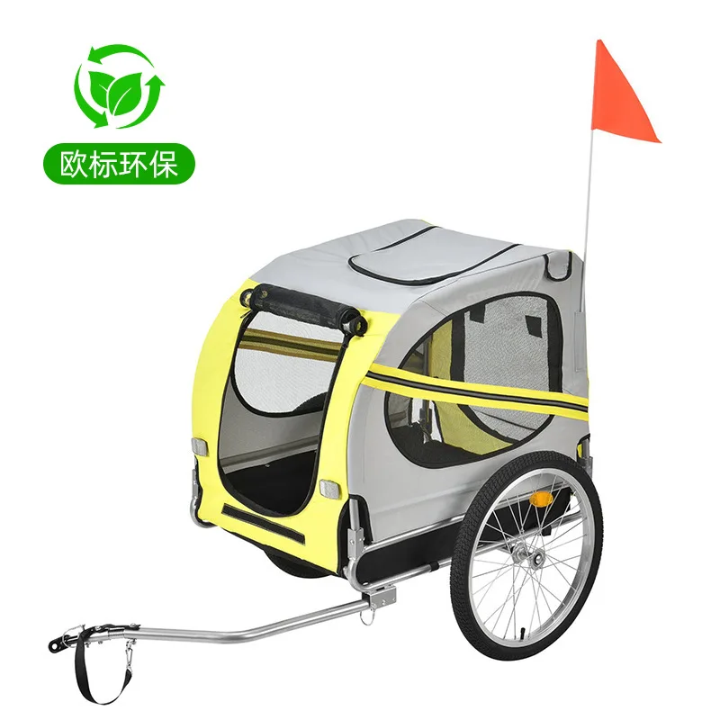 Premium  Pet Bike Trailer for Large Dog or Multiple Small Dogs, Dog Bicycle Carrier Easy Folding Frame Cart