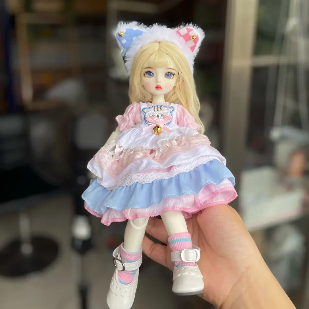 New Cute Handmade 1/6 30cm Mini Bjd Doll Make Up Movable Joint Dolls Toys Kawaii Princess Clothes Suit For Kids Birthday Gift