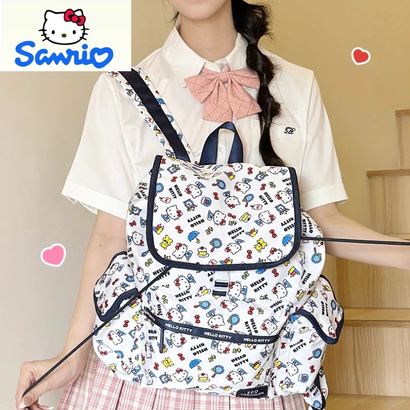 

Sanrio Fashion High Quality Cartoon Hello Kitty Anime Cute Backpack Student Large Capacity Lightweight Storage Backpack