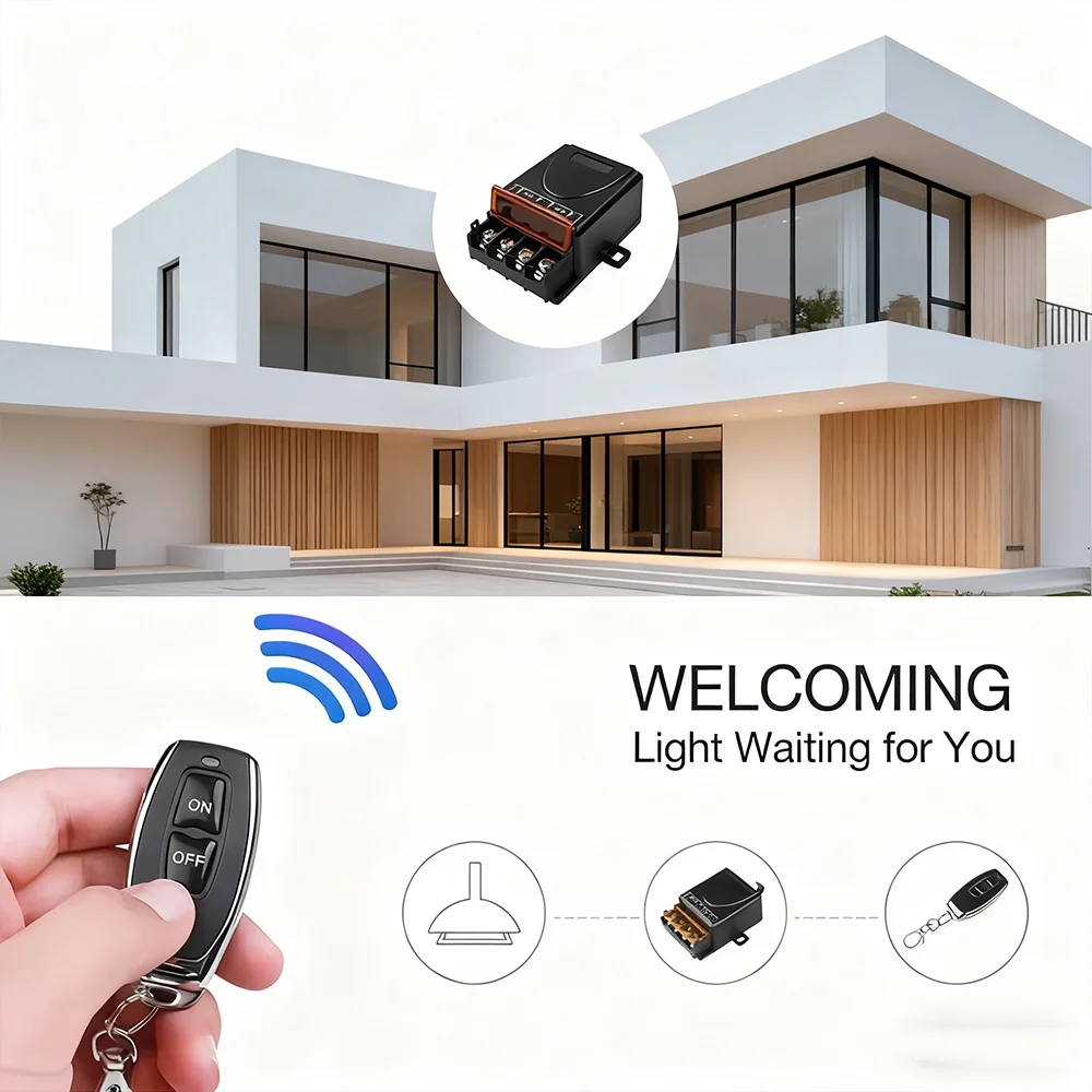 

433MHz AC 220V, 30A, módulo inalámbrico de conmutador de control remoto para unidades receptoras. Remoto Universal inalámbrico