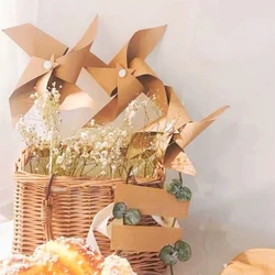 Ins las dekoracje na imprezę urodzinową papier pakowy Vintage wiatrak Baby Shower rekwizyty fotograficzne 3 sztuk/paczka