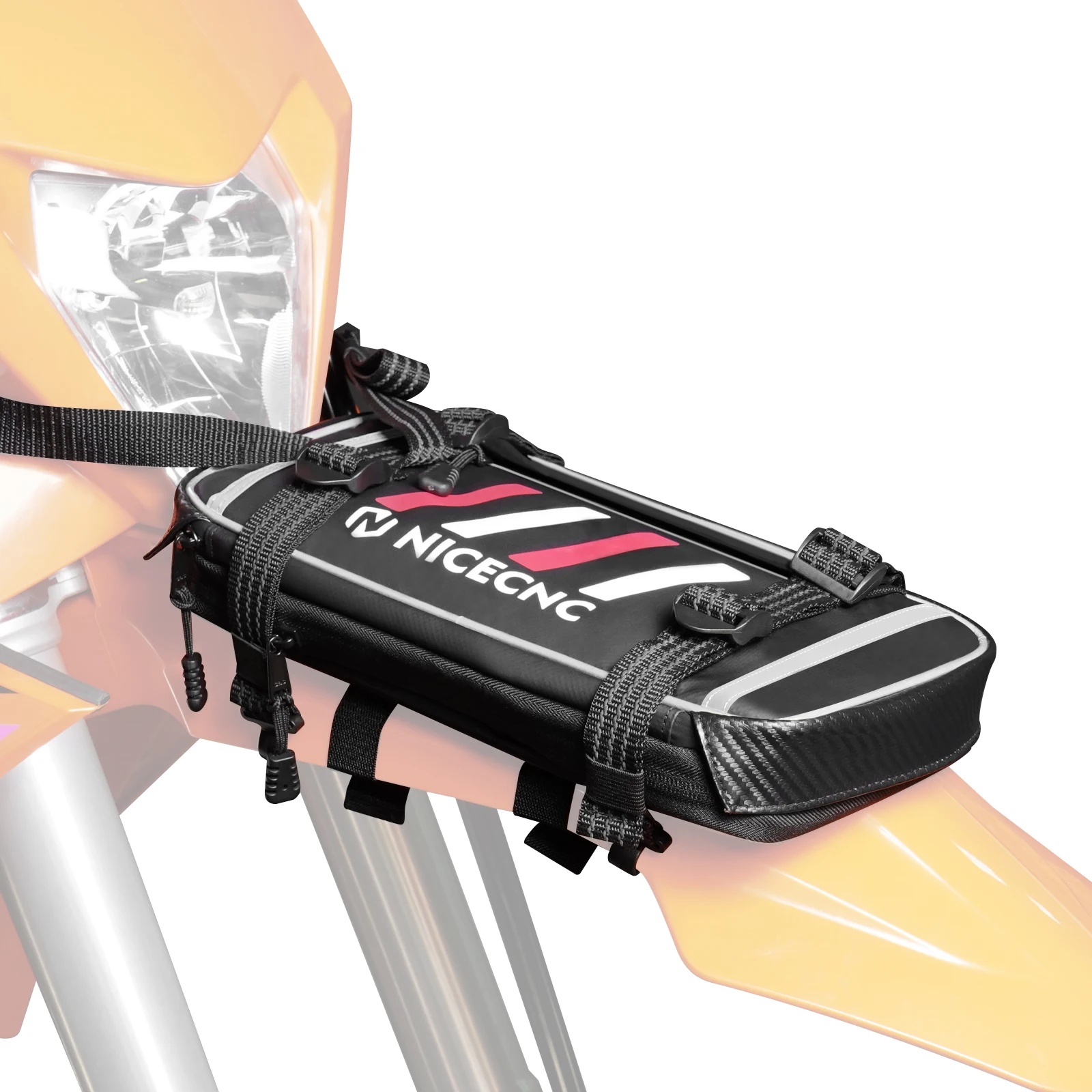 

Motorcycle Front Rear Fender Bag Tools Storage Mudguard Pack with Roll Bag For KTM 350 EXC 390 Suzuki DUKE Water Resistant Red