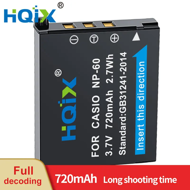 

HQIX for CASIO EX-Z9 Z85 S10 Z19 Z20 Z85 Z80 camera NP-60 Charger Battery