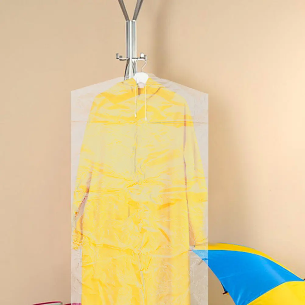 

40Pcs Protective Garment Cover Bags Thickened Plastic Clothes Storage Pouches for Wardrobe Closet Travel Suit Protection