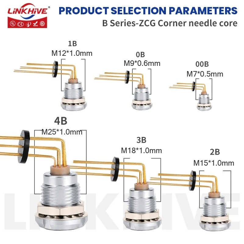 ZCG Elbow Contacts Connector 00B 0B 1B 2B 3B 2 3 4 5 6 7 8 9 10 12 14 16 18 19 20 22 24 26 30 32 Pin Compatible with LEMO ECG