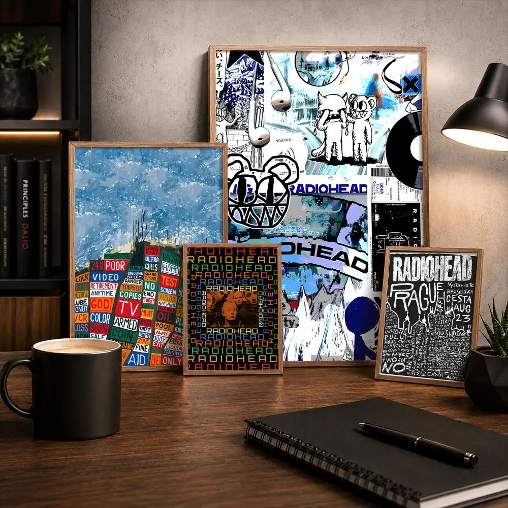 R-Radiohead Band Painting Calligraphy Canvas Poster Art for Bedroom Living Room Home Decor Wall Decoration Decals Gift