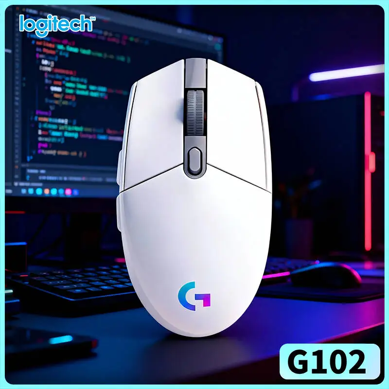 Logitech G102 Prodigy Gaming Mouse, 16.8M RGB Hues, HERO Sensor, Mechanical Buttons, 6 Keys, Lightweight for Marathon Gaming